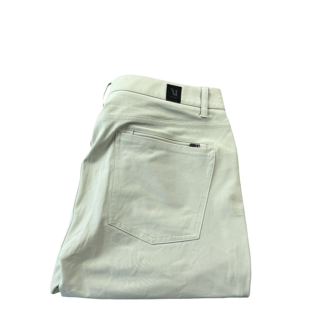 Vuori Stone Brown Meta Performance Mens 5 Pocket Pant Size 33x34
